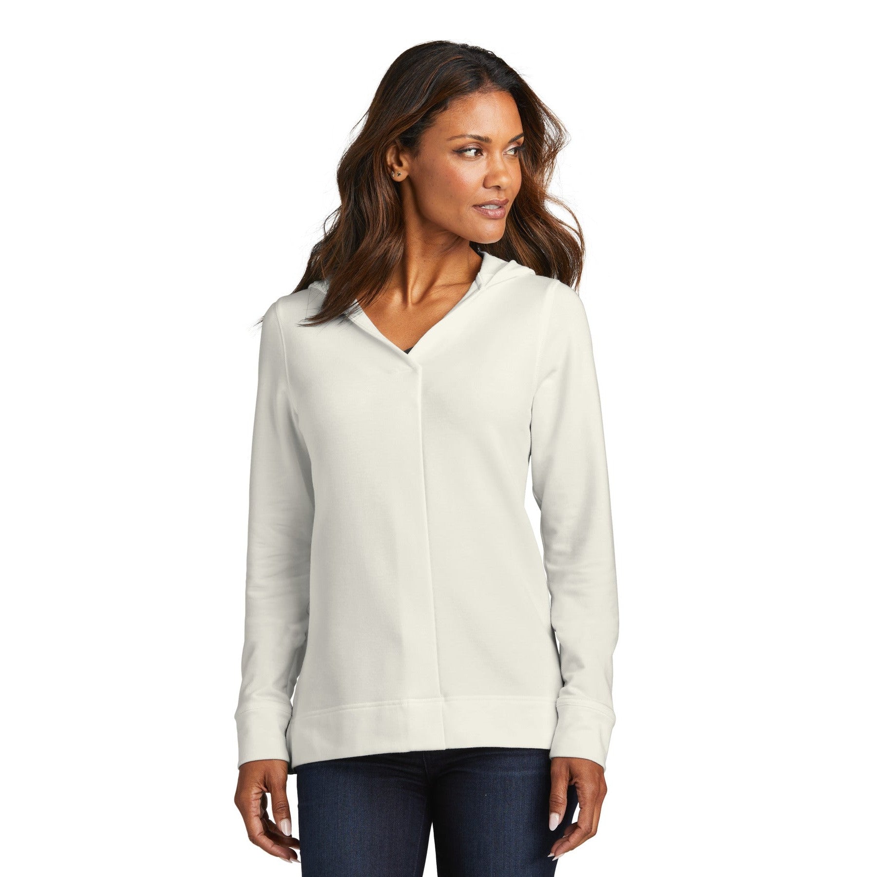 Port Authority-Port Authority® Women's Microterry Pullover Hoodie LK826-MedTech-4